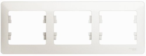 Рамка горизонтальная Systeme Electric Glossa 3-м. перламутр картинка